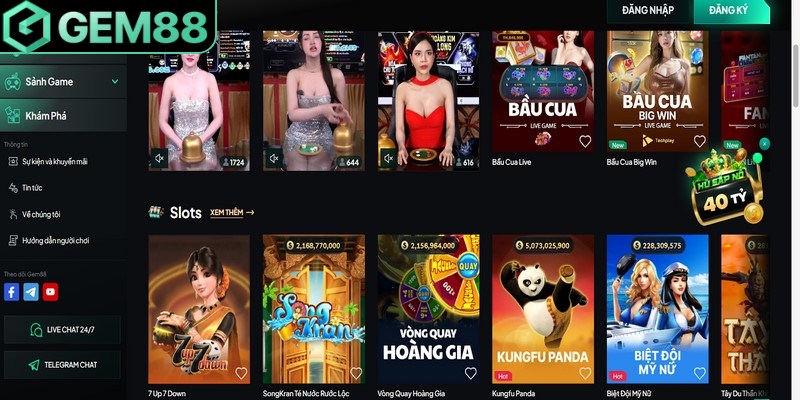  Gem88 cung cấp hàng trăm tựa game slot đa dạng